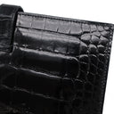 エルメス HERMES ベアンスフレ ブラック アリゲーター 長財布 ゴールド金具 クロコ 二つ折り シャイン
