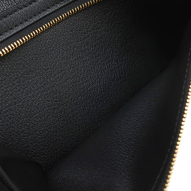エルメス HERMES ベアンスフレ ブラック アリゲーター 長財布 ゴールド金具 クロコ 二つ折り シャイン