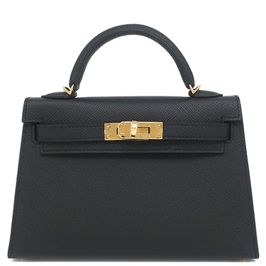 エルメス HERMES ミニケリードゥ 外縫い ブラック ヴォーエプソン 2WAYバッグ ゴールド金具 新品 未使用 黒 ショルダー 2026年製