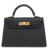 エルメス HERMES ミニケリードゥ 外縫い ブラック ヴォーエプソン 2WAYバッグ ゴールド金具 新品 未使用 黒 ショルダー 2026年製