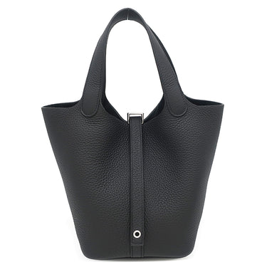 エルメス HERMES ピコタンロック 18 PM ブラック トリヨンクレマンス ハンドバッグ シルバー金具 新品 未使用 黒 2025年製