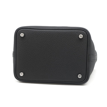 エルメス HERMES ピコタンロック 18 PM ブラック トリヨンクレマンス ハンドバッグ シルバー金具 新品 未使用 黒 2025年製