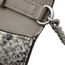 バレンシアガ BALENCIAGA B チェーンウォレット ブラック×ホワイト レザー チェーンウォレット シルバー金具 パイソン型押し ウォレットバッグ