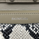バレンシアガ BALENCIAGA B チェーンウォレット ブラック×ホワイト レザー チェーンウォレット シルバー金具 パイソン型押し ウォレットバッグ