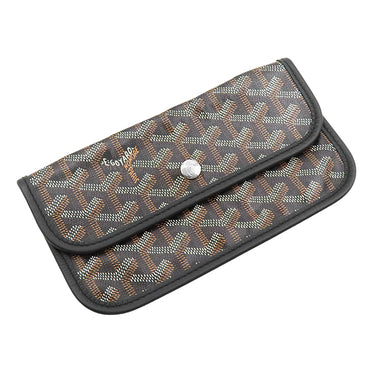 ゴヤール GOYARD サンルイGM ブラック PVCコーティングキャンバス ゴヤールディンキャンバス シュヴロッシュカーフスキン トートバッグ シルバー金具 リバーシブル ヘリンボーン
