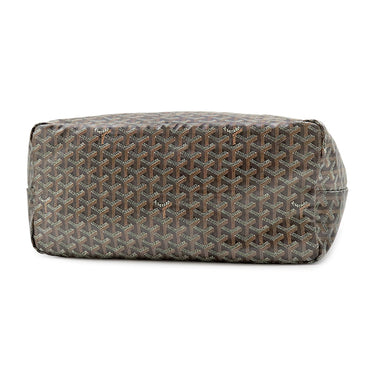 ゴヤール GOYARD サンルイGM ブラック PVCコーティングキャンバス ゴヤールディンキャンバス シュヴロッシュカーフスキン トートバッグ シルバー金具 リバーシブル ヘリンボーン