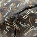 ゴヤール GOYARD サンルイGM ブラック PVCコーティングキャンバス ゴヤールディンキャンバス シュヴロッシュカーフスキン トートバッグ シルバー金具 リバーシブル ヘリンボーン