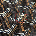 ゴヤール GOYARD サンルイGM ブラック PVCコーティングキャンバス ゴヤールディンキャンバス シュヴロッシュカーフスキン トートバッグ シルバー金具 リバーシブル ヘリンボーン