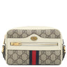 グッチ GUCCI オフィディア GGスプリーム ミニ ショルダー 517350 ホワイト×エボニー GGスプリームキャンバス レザー ショルダーバッグ ゴールド金具 白 シェリーライン