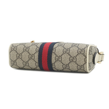 グッチ GUCCI オフィディア GGスプリーム ミニ ショルダー 517350 ホワイト×エボニー GGスプリームキャンバス レザー ショルダーバッグ ゴールド金具 白 シェリーライン