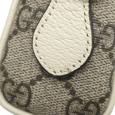 グッチ GUCCI オフィディア GGスプリーム ミニ ショルダー 517350 ホワイト×エボニー GGスプリームキャンバス レザー ショルダーバッグ ゴールド金具 白 シェリーライン