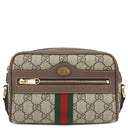 グッチ GUCCI オフィディア GGスプリーム ミニ ショルダー 517350 ブラウン×エボニー GGスプリームキャンバス レザー ショルダーバッグ ゴールド金具 茶 シェリーライン