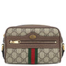 グッチ GUCCI オフィディア GGスプリーム ミニ ショルダー 517350 ブラウン×エボニー GGスプリームキャンバス レザー ショルダーバッグ ゴールド金具 茶 シェリーライン