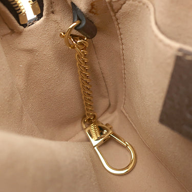 グッチ GUCCI オフィディア GGスプリーム ミニ ショルダー 517350 ブラウン×エボニー GGスプリームキャンバス レザー ショルダーバッグ ゴールド金具 茶 シェリーライン