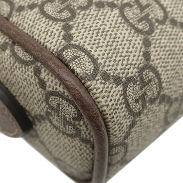 グッチ GUCCI オフィディア GGスプリーム ミニ ショルダー 517350 ブラウン×エボニー GGスプリームキャンバス レザー ショルダーバッグ ゴールド金具 茶 シェリーライン