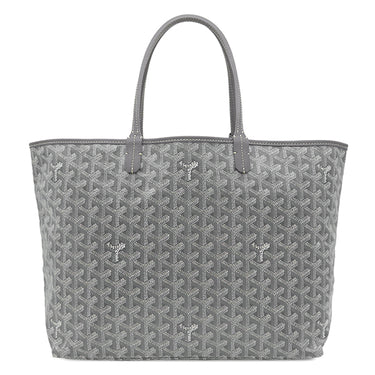 ゴヤール GOYARD サンルイPM ブラック PVCコーティングキャンバス ゴヤールディンキャンバス シュヴロッシュカーフスキン トートバッグ シルバー金具 リバーシブル ヘリンボーン
