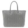 ゴヤール GOYARD サンルイPM ブラック PVCコーティングキャンバス ゴヤールディンキャンバス シュヴロッシュカーフスキン トートバッグ シルバー金具 リバーシブル ヘリンボーン