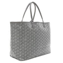ゴヤール GOYARD サンルイPM ブラック PVCコーティングキャンバス ゴヤールディンキャンバス シュヴロッシュカーフスキン トートバッグ シルバー金具 リバーシブル ヘリンボーン