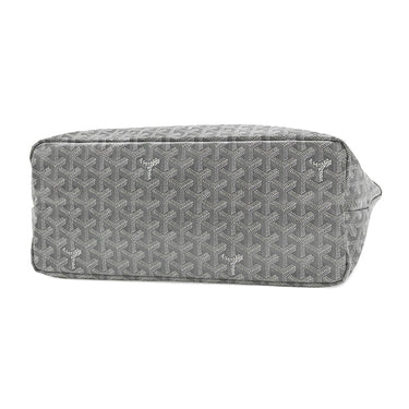 ゴヤール GOYARD サンルイPM ブラック PVCコーティングキャンバス ゴヤールディンキャンバス シュヴロッシュカーフスキン トートバッグ シルバー金具 リバーシブル ヘリンボーン