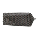 ゴヤール GOYARD サンルイPM ブラック PVCコーティングキャンバス ゴヤールディンキャンバス シュヴロッシュカーフスキン トートバッグ シルバー金具 リバーシブル ヘリンボーン