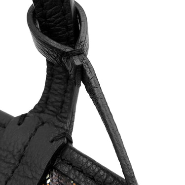 ゴヤール GOYARD サンルイPM ブラック PVCコーティングキャンバス ゴヤールディンキャンバス シュヴロッシュカーフスキン トートバッグ シルバー金具 リバーシブル ヘリンボーン