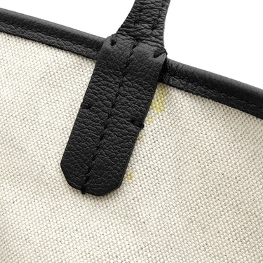 ゴヤール GOYARD サンルイPM ブラック PVCコーティングキャンバス ゴヤールディンキャンバス シュヴロッシュカーフスキン トートバッグ シルバー金具 リバーシブル ヘリンボーン