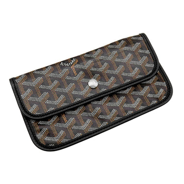 ゴヤール GOYARD サンルイPM ブラック PVCコーティングキャンバス ゴヤールディンキャンバス シュヴロッシュカーフスキン トートバッグ シルバー金具 リバーシブル ヘリンボーン
