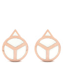 ロレックス ROLEX カフリンクス ピンクゴールド×ホワイト K18PG カフス ROLEX Au750 PG 幾何学的デザイン カフスボタン 白