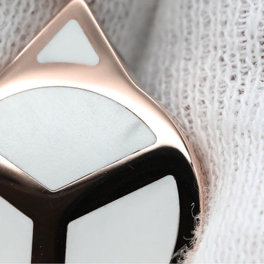 ロレックス ROLEX カフリンクス ピンクゴールド×ホワイト K18PG カフス ROLEX Au750 PG 幾何学的デザイン カフスボタン 白