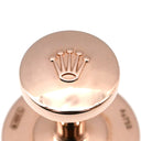 ロレックス ROLEX カフリンクス ピンクゴールド×ホワイト K18PG カフス ROLEX Au750 PG 幾何学的デザイン カフスボタン 白