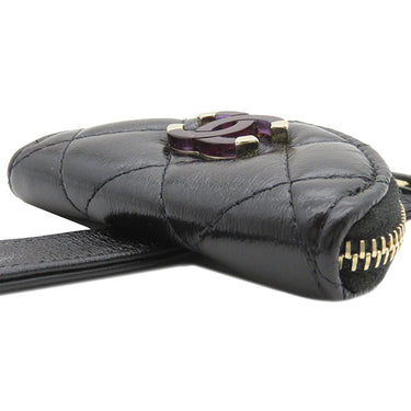 シャネル CHANEL ブラック ラムスキン コインケース ゴールド金具 ココマーク 新品 未使用 ソルド品