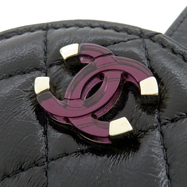 シャネル CHANEL ブラック ラムスキン コインケース ゴールド金具 ココマーク 新品 未使用 ソルド品