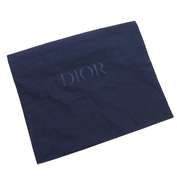 クリスチャン・ディオール Christian Dior ランゴ22 グレー レザー PVC ショルダーバッグ シルバー金具 CD ダイヤモンドキャンバス