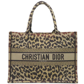 クリスチャン・ディオール Christian Dior MIZZA ブックトート ミディアム レオパード  M1286ZRHM M918 ジャガード トートバッグ ハンドバッグ エンブロイダリー