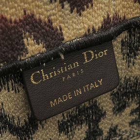 クリスチャン・ディオール Christian Dior MIZZA ブックトート ミディアム レオパード  M1286ZRHM M918 ジャガード トートバッグ ハンドバッグ エンブロイダリー