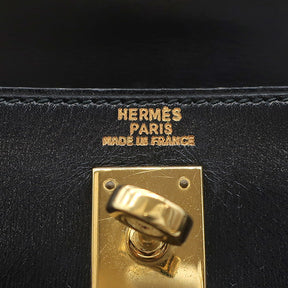 エルメス HERMES ミニケリードゥ 外縫い ブラック ボックスカーフ 2WAYバッグ ゴールド金具 黒 ショルダー