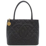シャネル CHANEL 復刻トート ブラック キャビアスキン トートバッグ ゴールド金具 黒 ココマーク ヴィンテージ