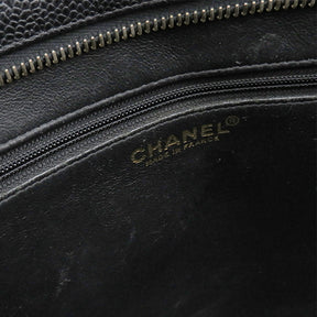 シャネル CHANEL 復刻トート ブラック キャビアスキン トートバッグ ゴールド金具 黒 ココマーク ヴィンテージ