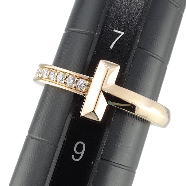 ティファニーT Tワン ピンクゴールド K18PG ダイヤモンド リング 指輪 T&Co. 750