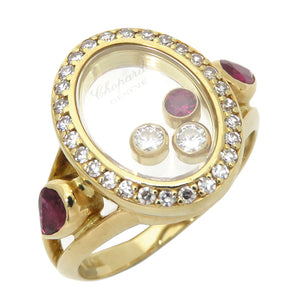 ショパール　ハッピーダイヤモンド　750 スクエア　リング　指輪