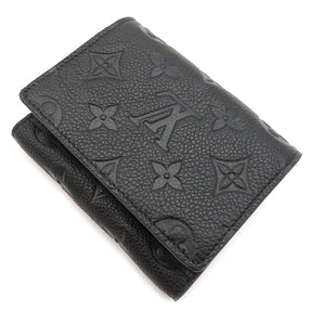 ノワール ポルトフォイユ・ メティス M80880 モノグラムアンプラント 二つ折り財布 ゴールド金具 黒　コンパクト財布