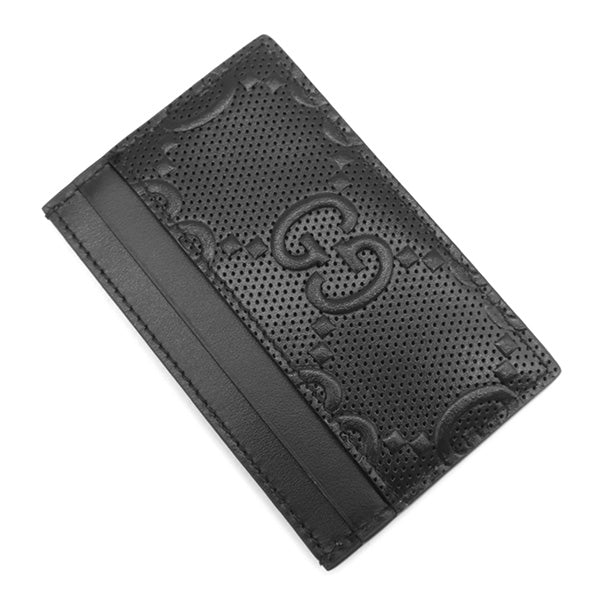 GGエンボス 625564 ブラック レザー カードケース 新品 未使用 パスケース 定期入れ 黒 パンチングレザー