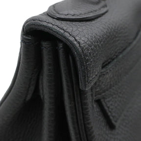 ケリー28 内縫い ブラック トゴ 2WAYバッグ シルバー金具