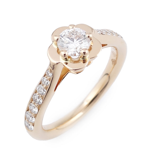 カメリア コレクション エンゲージメント J10834 ピンクゴールド K18RG ダイヤモンド リング 指輪 CHANEL 750 camellia