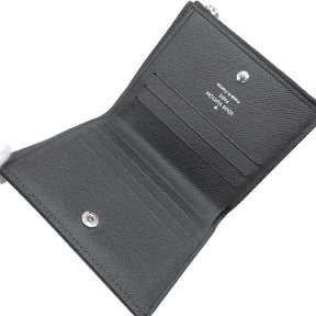 ダミエ・グラフィット ポルトフォイユ スマート N64021 ダミエグラフィットキャンバス 二つ折り財布 シルバー金具 黒×グレー コンパクト財布
