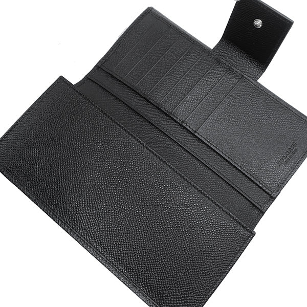 コンチネンタル ウォレット ブラック グレインカーフレザー 長財布 シルバー金具 新品 未使用 黒