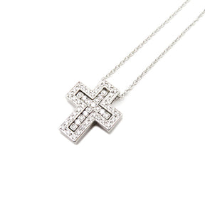 十字架ダイヤモンド　ネックレス　750 K18WG