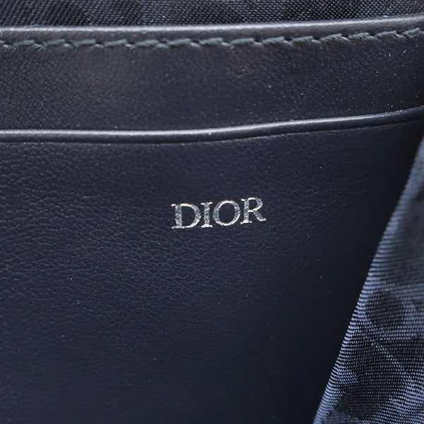 Dior HOMME × NIKE AIR JORDAN AIR DIOR ZIPPED COMPACT ショルダーバッグ レザー ネイビー
