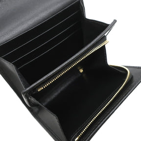 ホースビット コンパクトウォレット 621891 ブラック レザー 二つ折り財布 ゴールド金具 黒