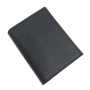 GGマーモント リボン カードケース 524289 ブラック レザー 二つ折り財布 ヴィンテージ金具 コイン＆紙幣入れ付き 黒 ピンク